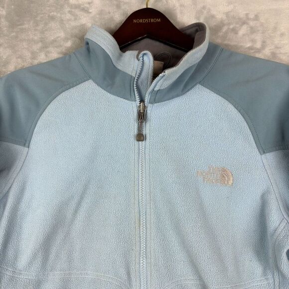 The North Face Jackets & Blazers - North Face Jacket Womens Large Blue Fleece Quarter Zip Pockets Outdoors Winter*